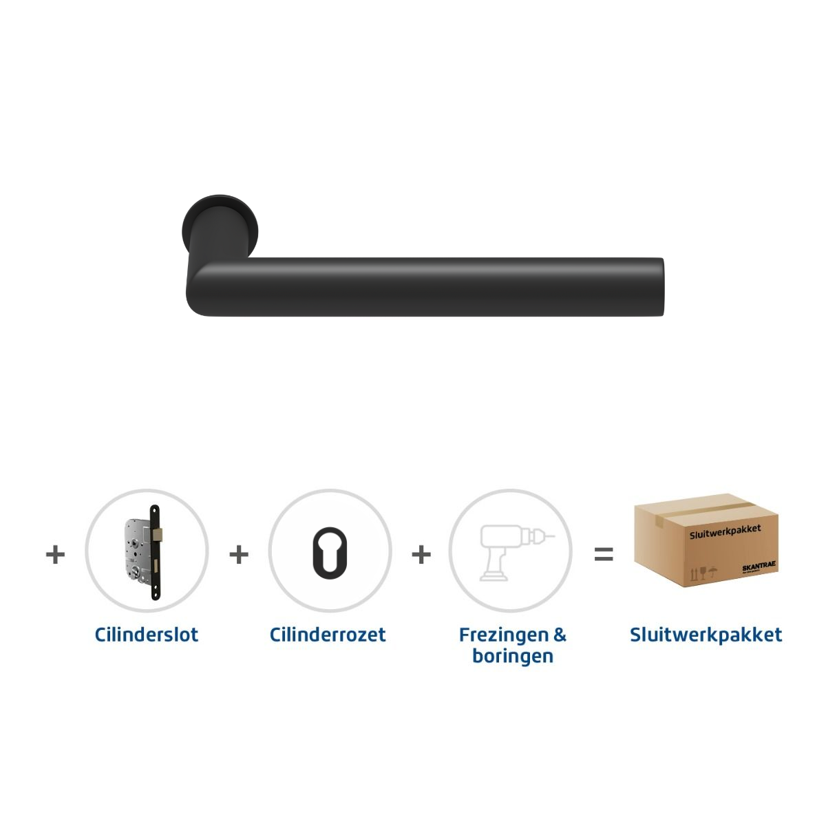 Sluitwerkpakketten met Deurkruk Orbit 19 Minimal Zwart